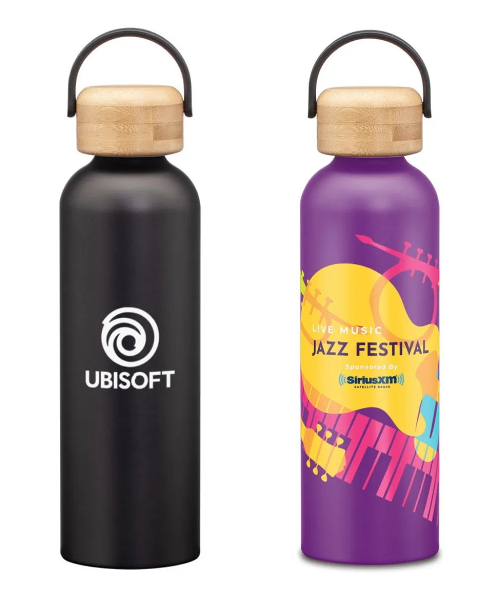 Bouteille d'eau en aluminium et bambou - SR201